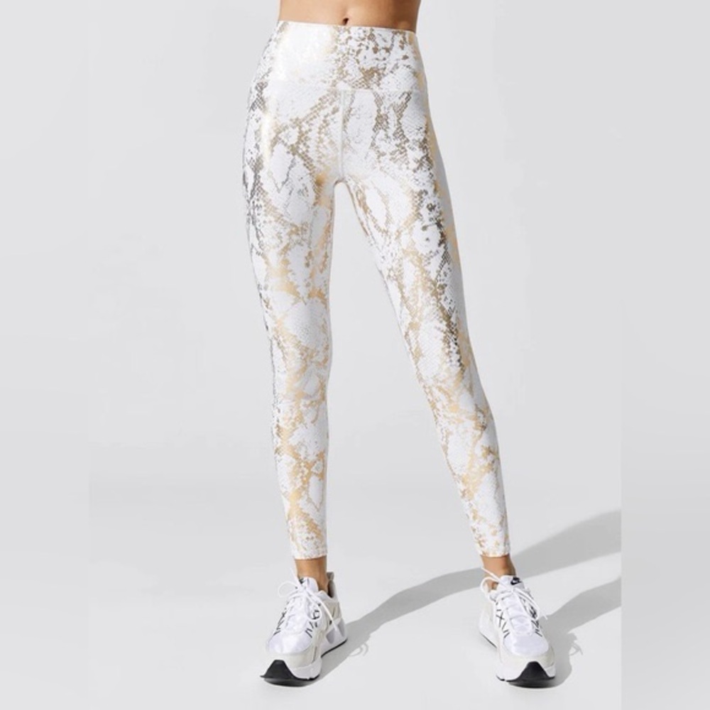 Carbon38 Metallic Snake High Rise Yoga Leggings S… - image 3
